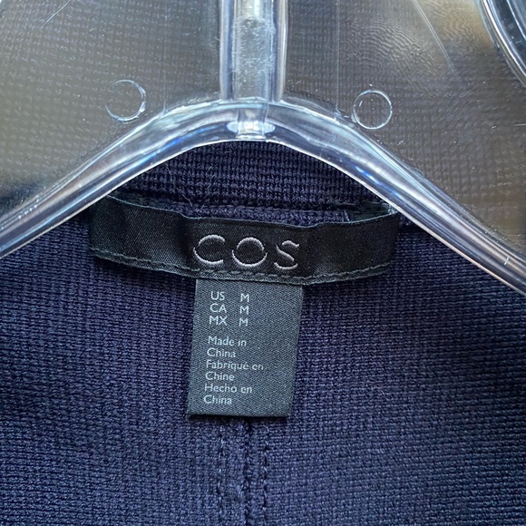 Cos Double Knit Zip Front Peplum Sweater - Picture 3 of 4